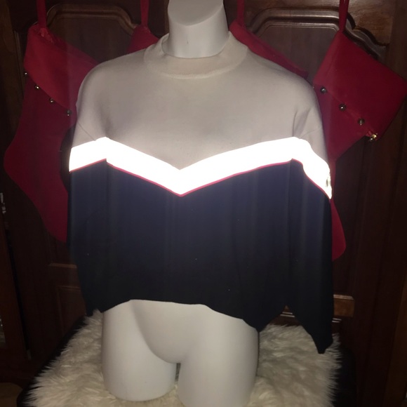 Zara Sweaters - ZARA REFLECTIVE CREW NECK